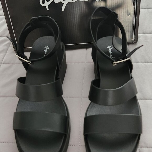 NWT QUPID BLOOMING ANKLE STRAP SANDALS 7.5 - Picture 1 of 6